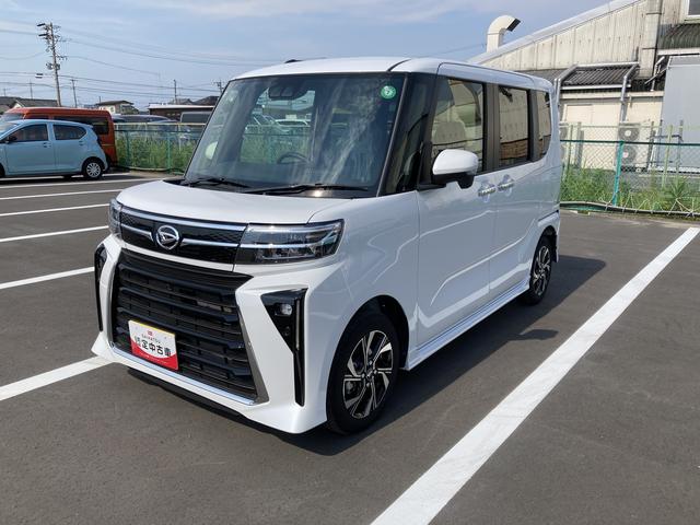 タントカスタムＸ１４インチアルミホイール　大型エアロバンパー　フルＬＥＤヘッドランプ　オート格納式カラードドアミラー　両側パワースライドドア　キーフリーシステム　プッシュボタンスタート（静岡県）の中古車