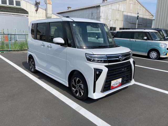 タントカスタムＸ１４インチアルミホイール　大型エアロバンパー　フルＬＥＤヘッドランプ　オート格納式カラードドアミラー　両側パワースライドドア　キーフリーシステム　プッシュボタンスタート（静岡県）の中古車