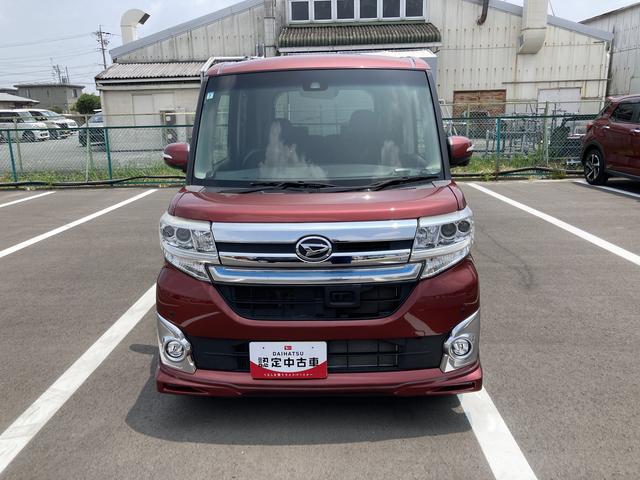 タントカスタムＲＳ　トップエディションＳＡII１５インチアルミホイール　大型エアロバンパー　ＬＥＤヘッドランプ　オート格納式カラードドアミラー　本革巻ステアリングホイール　両側パワースライドドア（静岡県）の中古車