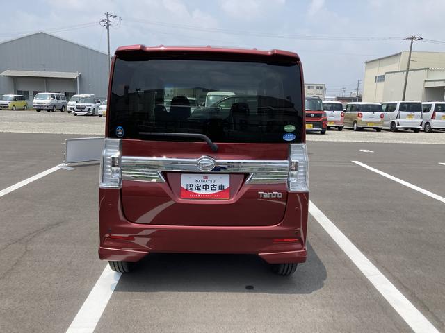 タントカスタムＲＳ　トップエディションＳＡII１５インチアルミホイール　大型エアロバンパー　ＬＥＤヘッドランプ　オート格納式カラードドアミラー　本革巻ステアリングホイール　両側パワースライドドア（静岡県）の中古車