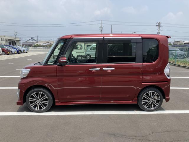 タントカスタムＲＳ　トップエディションＳＡII１５インチアルミホイール　大型エアロバンパー　ＬＥＤヘッドランプ　オート格納式カラードドアミラー　本革巻ステアリングホイール　両側パワースライドドア（静岡県）の中古車