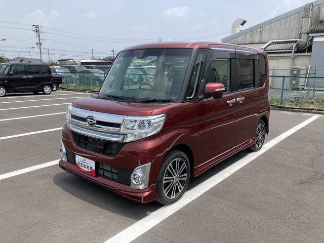 タントカスタムＲＳ　トップエディションＳＡII１５インチアルミホイール　大型エアロバンパー　ＬＥＤヘッドランプ　オート格納式カラードドアミラー　本革巻ステアリングホイール　両側パワースライドドア（静岡県）の中古車