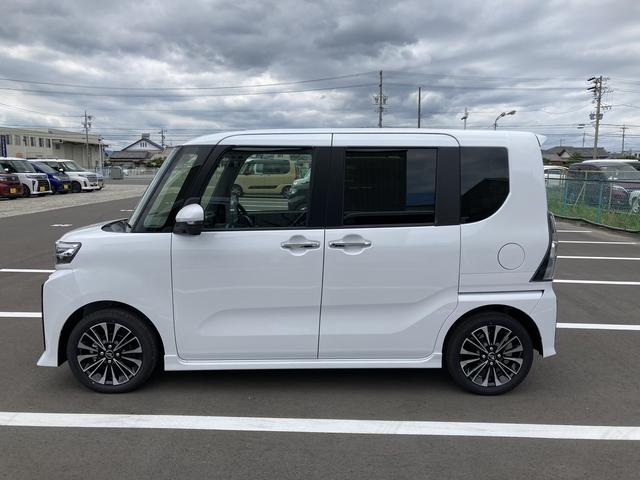 タントカスタムＲＳ１５インチアルミホイール　キーフリーシステム　プッシュボタンスタート　オートエアコン（プッシュ式）　フルＬＥＤヘッドランプ　オート格納式カラードドアミラー　本革巻ステアリングホイール（静岡県）の中古車