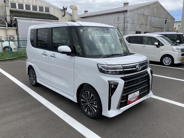 タントカスタムＲＳ１５インチアルミホイール　キーフリーシステム　プッシュボタンスタート　オートエアコン（プッシュ式）　フルＬＥＤヘッドランプ　オート格納式カラードドアミラー　本革巻ステアリングホイール（静岡県）の中古車