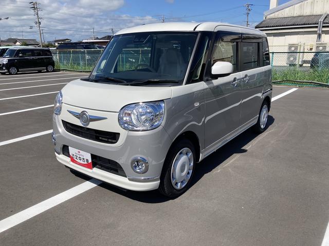 ムーヴキャンバスＸメイクアップリミテッド　ＳＡIII１４インチフルホイールキャップ　キーフリーシステム　両側パワースライドドア　オートエアコン（プッシュ式）　オートライト　置きラクボックス（静岡県）の中古車