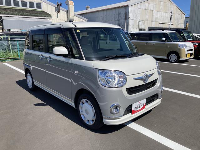 ムーヴキャンバスＸメイクアップリミテッド　ＳＡIII１４インチフルホイールキャップ　キーフリーシステム　両側パワースライドドア　オートエアコン（プッシュ式）　オートライト　置きラクボックス（静岡県）の中古車