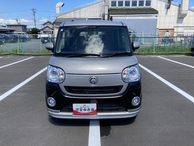 ムーヴキャンバスＧブラックインテリアＶＳ　ＳＡIII１４インチフルホイールキャップ　ＬＥＤヘッドランプ　キーフリーシステム　両側パワースライドドア　オートエアコン（プッシュ式）　オートライト　置きラクボックス（静岡県）の中古車