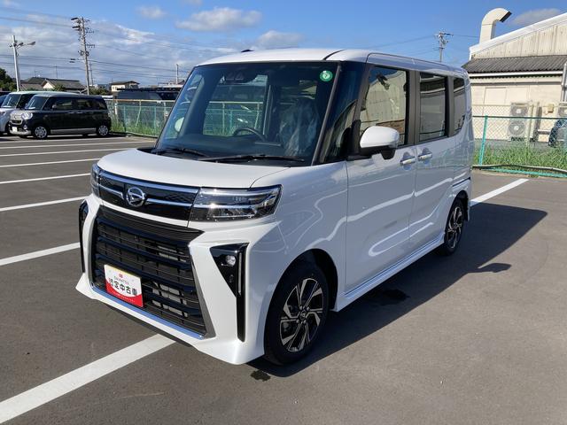 タントカスタムＸ１４インチアルミホイール　大型エアロバンパー　フルＬＥＤヘッドランプ　オート格納式カラードドアミラー　両側パワースライドドア　キーフリーシステム　プッシュボタンスタート（静岡県）の中古車