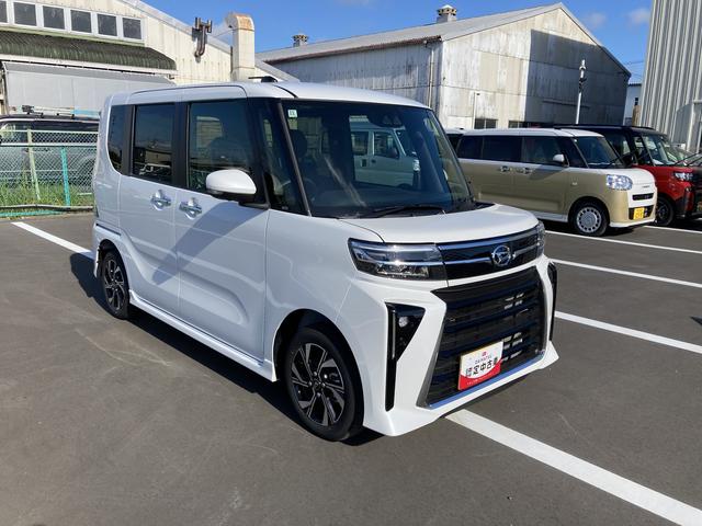 タントカスタムＸ１４インチアルミホイール　大型エアロバンパー　フルＬＥＤヘッドランプ　オート格納式カラードドアミラー　両側パワースライドドア　キーフリーシステム　プッシュボタンスタート（静岡県）の中古車