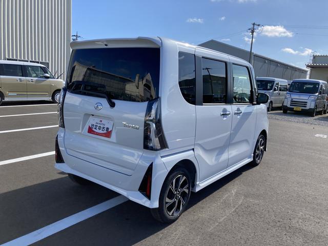 タントカスタムＸ１４インチアルミホイール　大型エアロバンパー　フルＬＥＤヘッドランプ　オート格納式カラードドアミラー　両側パワースライドドア　キーフリーシステム　プッシュボタンスタート（静岡県）の中古車
