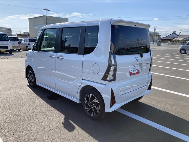 タントカスタムＸ１４インチアルミホイール　大型エアロバンパー　フルＬＥＤヘッドランプ　オート格納式カラードドアミラー　両側パワースライドドア　キーフリーシステム　プッシュボタンスタート（静岡県）の中古車