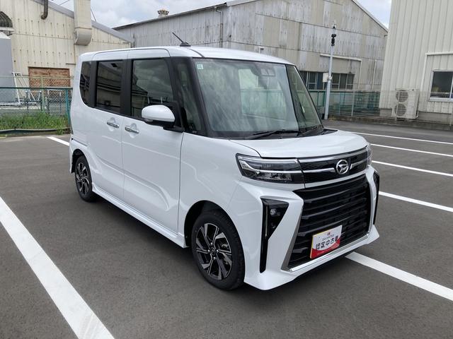 タントカスタムＸ１４インチアルミホイール　大型エアロバンパー　フルＬＥＤヘッドランプ　オート格納式カラードドアミラー　両側パワースライドドア　キーフリーシステム　プッシュボタンスタート（静岡県）の中古車