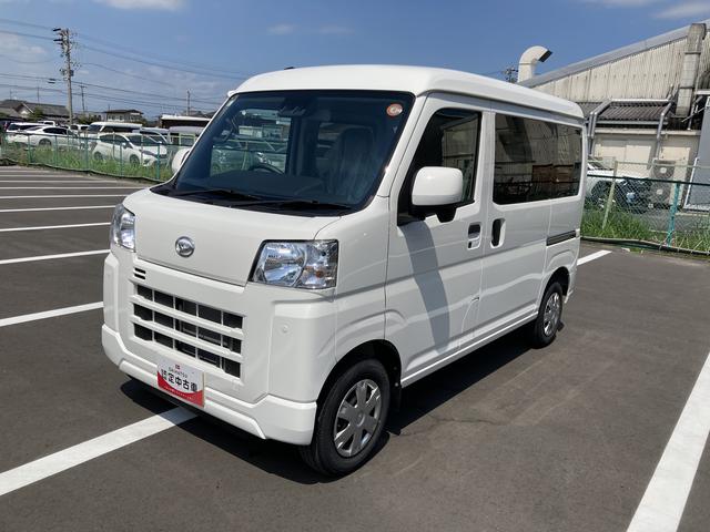 ハイゼットカーゴクルーズＣＶＴ　電動格納式カラードドアミラー　スーパーＵＶＩＲカットガラス（フロントウィンドウ）　１２インチフルホイールキャップ　撥水フルファヴリックシート表皮　大型ＬＥＤ荷室灯　キーフリーシステム（静岡県）の中古車