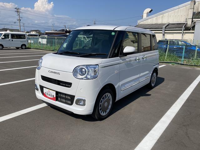 ムーヴキャンバスセオリーＧ１４インチフルホイールキャップ　ＬＥＤヘッドランプ　ＬＥＤフォグランプ　ホっとカップホルダー　両側パワースライドドア　キーフリーシステム　プッシュボタンスタート　ＵＶカットガラス（静岡県）の中古車