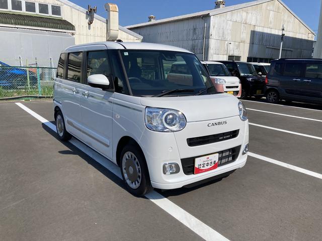 ムーヴキャンバスセオリーＧ１４インチフルホイールキャップ　ＬＥＤヘッドランプ　ＬＥＤフォグランプ　ホっとカップホルダー　両側パワースライドドア　キーフリーシステム　プッシュボタンスタート　ＵＶカットガラス（静岡県）の中古車