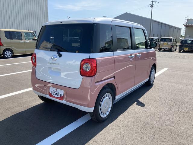ムーヴキャンバスストライプスＸ１４インチフルホイールキャップ　キーフリーシステム　プッシュボタンスタート　ＵＶカットガラス　両側パワースライドドア　ハロゲンヘッドライト　ラゲージアンダーボックス（静岡県）の中古車