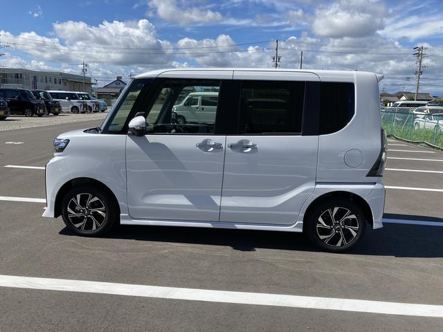 タントカスタムＸ１４インチアルミホイール　大型エアロバンパー　フルＬＥＤヘッドランプ　オート格納式カラードドアミラー　両側パワースライドドア　キーフリーシステム　プッシュボタンスタート（静岡県）の中古車
