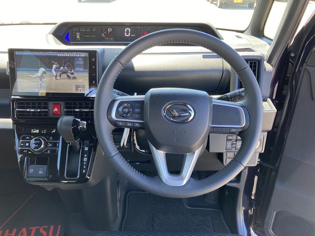 タントカスタムＲＳ１５インチアルミホイール　キーフリーシステム　プッシュボタンスタート　オートエアコン（プッシュ式）　フルＬＥＤヘッドランプ　オート格納式カラードドアミラー　本革巻ステアリングホイール（静岡県）の中古車