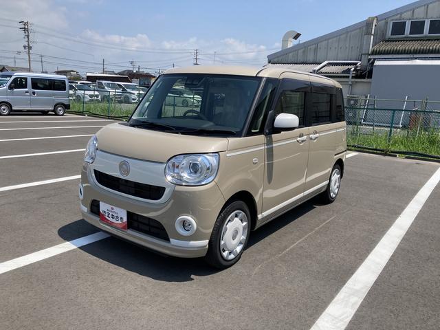 ムーヴキャンバスＧホワイトアクセントリミテッド　ＳＡIII１４インチフルホイールキャップ　ＬＥＤヘッドランプ　キーフリーシステム　両側パワースライドドア　オートエアコン（プッシュ式）　オートライト　置きラクボックス（静岡県）の中古車