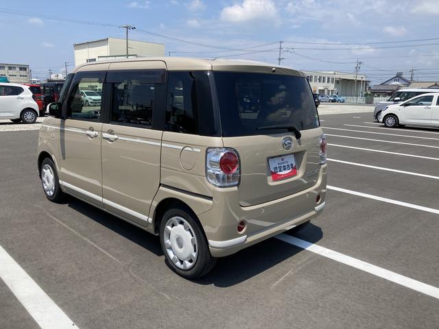 ムーヴキャンバスＧホワイトアクセントリミテッド　ＳＡIII１４インチフルホイールキャップ　ＬＥＤヘッドランプ　キーフリーシステム　両側パワースライドドア　オートエアコン（プッシュ式）　オートライト　置きラクボックス（静岡県）の中古車