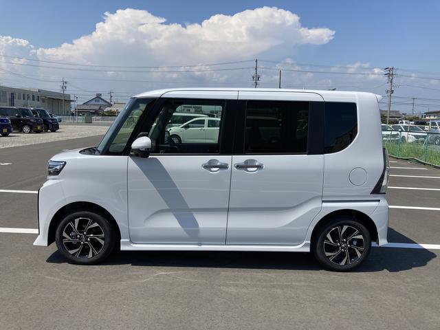 タントカスタムＸ１４インチアルミホイール　大型エアロバンパー　フルＬＥＤヘッドランプ　オート格納式カラードドアミラー　両側パワースライドドア　キーフリーシステム　プッシュボタンスタート（静岡県）の中古車