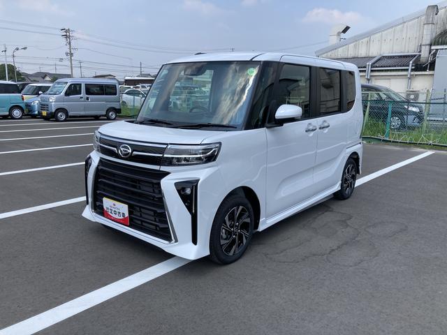 タントカスタムＸ１４インチアルミホイール　大型エアロバンパー　フルＬＥＤヘッドランプ　オート格納式カラードドアミラー　両側パワースライドドア　キーフリーシステム　プッシュボタンスタート（静岡県）の中古車