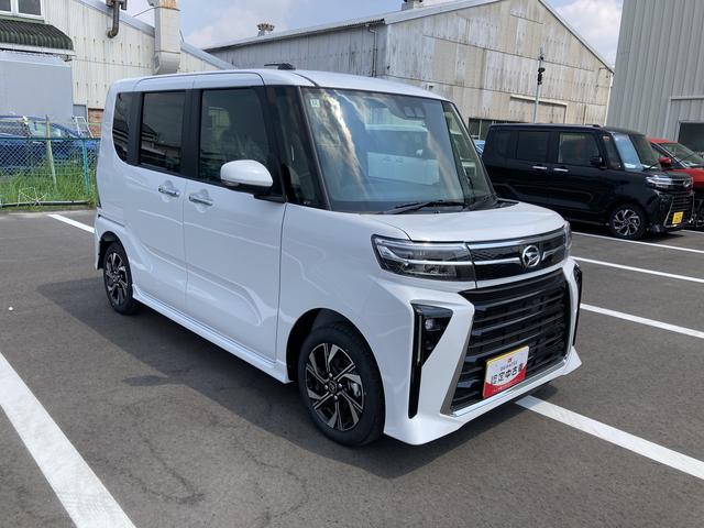 タントカスタムＸ１４インチアルミホイール　大型エアロバンパー　フルＬＥＤヘッドランプ　オート格納式カラードドアミラー　両側パワースライドドア　キーフリーシステム　プッシュボタンスタート（静岡県）の中古車