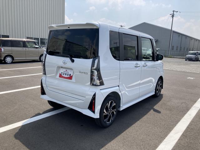 タントカスタムＸ１４インチアルミホイール　大型エアロバンパー　フルＬＥＤヘッドランプ　オート格納式カラードドアミラー　両側パワースライドドア　キーフリーシステム　プッシュボタンスタート（静岡県）の中古車