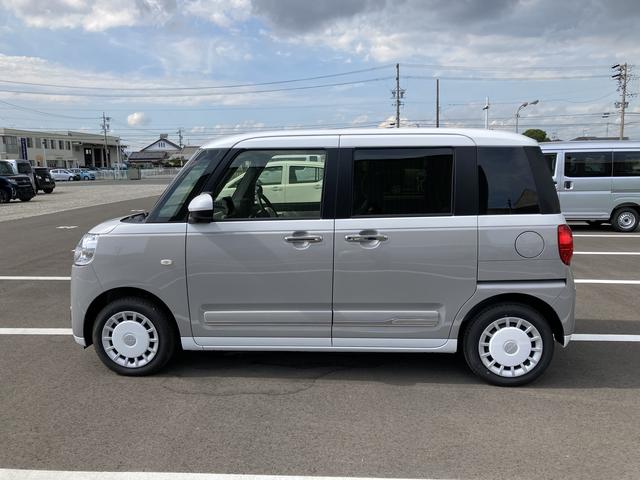 ムーヴキャンバスストライプスＧ１４インチフルホイールキャップ　ＬＥＤヘッドランプ　ＬＥＤフォグランプ　ホっとカップホルダー　両側パワースライドドア　キーフリーシステム　プッシュボタンスタート　ＵＶカットガラス（静岡県）の中古車
