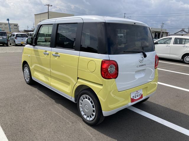 ムーヴキャンバスストライプスＸ１４インチフルホイールキャップ　キーフリーシステム　プッシュボタンスタート　ＵＶカットガラス　両側パワースライドドア　ハロゲンヘッドライト　ラゲージアンダーボックス（静岡県）の中古車