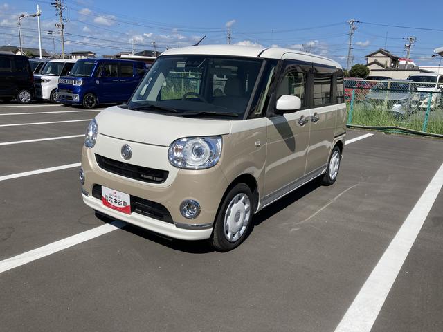 ムーヴキャンバスＧメイクアップリミテッド　ＳＡIII１４インチフルホイールキャップ　ＬＥＤヘッドランプ　キーフリーシステム　両側パワースライドドア　オートエアコン（プッシュ式）　オートライト　置きラクボックス（静岡県）の中古車