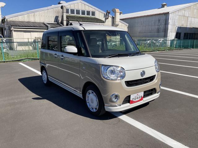 ムーヴキャンバスＧメイクアップリミテッド　ＳＡIII１４インチフルホイールキャップ　ＬＥＤヘッドランプ　キーフリーシステム　両側パワースライドドア　オートエアコン（プッシュ式）　オートライト　置きラクボックス（静岡県）の中古車