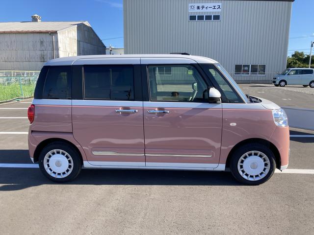 ムーヴキャンバスストライプスＧ１４インチフルホイールキャップ　ＬＥＤヘッドランプ　ＬＥＤフォグランプ　ホっとカップホルダー　両側パワースライドドア　キーフリーシステム　プッシュボタンスタート　ＵＶカットガラス（静岡県）の中古車