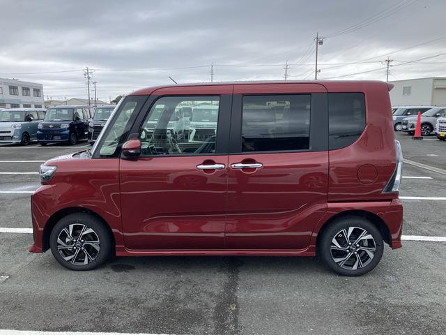 タントカスタムＸ１４インチアルミホイール　大型エアロバンパー　フルＬＥＤヘッドランプ　オート格納式カラードドアミラー　両側パワースライドドア　キーフリーシステム　プッシュボタンスタート（静岡県）の中古車