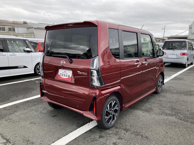 タントカスタムＸ１４インチアルミホイール　大型エアロバンパー　フルＬＥＤヘッドランプ　オート格納式カラードドアミラー　両側パワースライドドア　キーフリーシステム　プッシュボタンスタート（静岡県）の中古車
