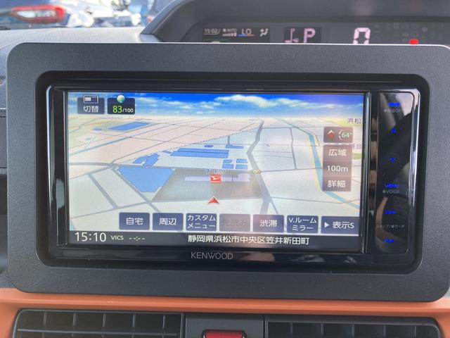 タントファンクロス　ナビ付ナビ付　１４インチアルミホイール　大型エアロバンパー　フルＬＥＤヘッドランプ　オート格納式カラードドアミラー　両側パワースライドドア　キーフリーシステム　プッシュボタンスタート（静岡県）の中古車