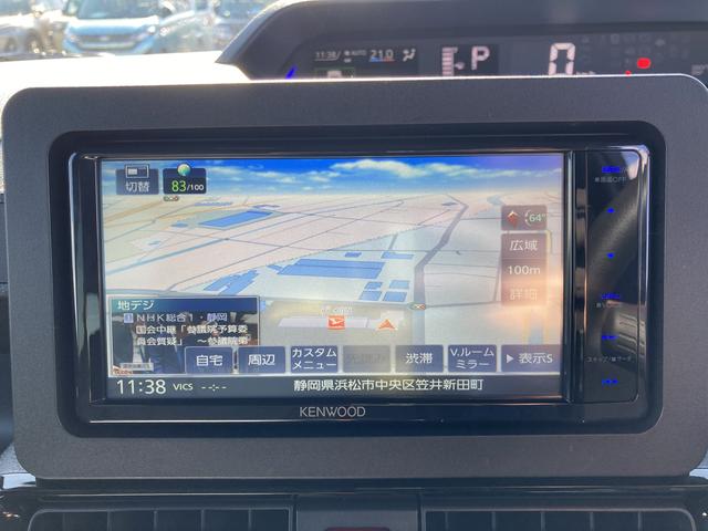 タントカスタムＸ　ナビ付ナビ　１４インチアルミホイール　大型エアロバンパー　フルＬＥＤヘッドランプ　オート格納式カラードドアミラー　両側パワースライドドア　キーフリーシステム　プッシュボタンスタート（静岡県）の中古車