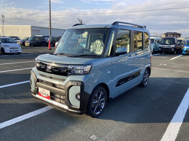 タントファンクロスターボ ナビ付ナビ 15インチアルミホイール 大型エアロバンパー フルLEDヘッドランプ オート格納式カラードドアミラー 革巻ステアリングホイール 両側パワースライドドア(静岡県)の中古車