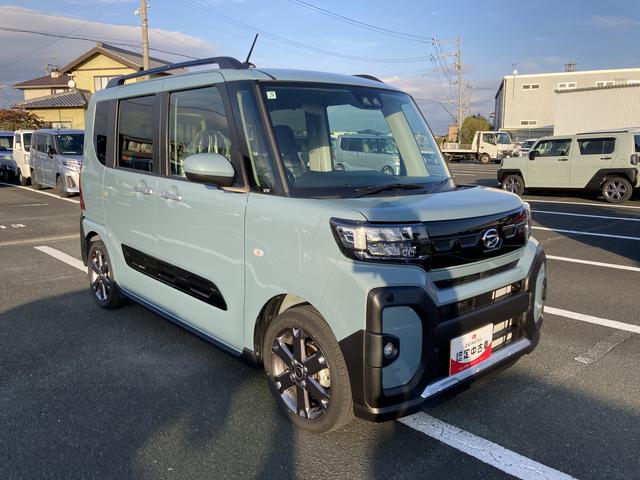 タントファンクロスターボ ナビ付ナビ 15インチアルミホイール 大型エアロバンパー フルLEDヘッドランプ オート格納式カラードドアミラー 革巻ステアリングホイール 両側パワースライドドア(静岡県)の中古車