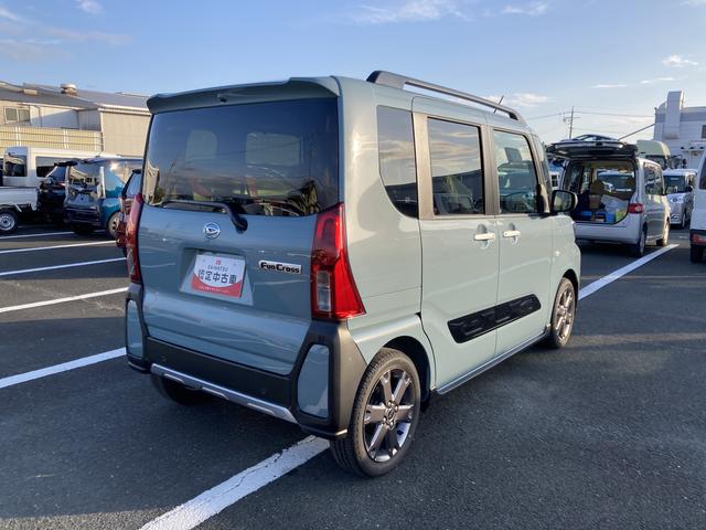 タントファンクロスターボ ナビ付ナビ 15インチアルミホイール 大型エアロバンパー フルLEDヘッドランプ オート格納式カラードドアミラー 革巻ステアリングホイール 両側パワースライドドア(静岡県)の中古車