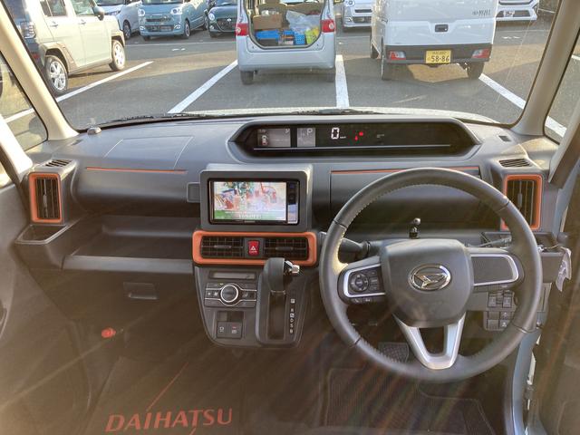 タントファンクロスターボ ナビ付ナビ 15インチアルミホイール 大型エアロバンパー フルLEDヘッドランプ オート格納式カラードドアミラー 革巻ステアリングホイール 両側パワースライドドア(静岡県)の中古車