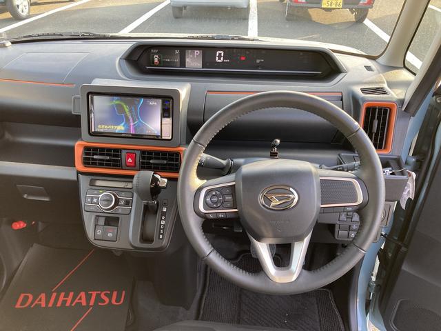 タントファンクロスターボ ナビ付ナビ 15インチアルミホイール 大型エアロバンパー フルLEDヘッドランプ オート格納式カラードドアミラー 革巻ステアリングホイール 両側パワースライドドア(静岡県)の中古車