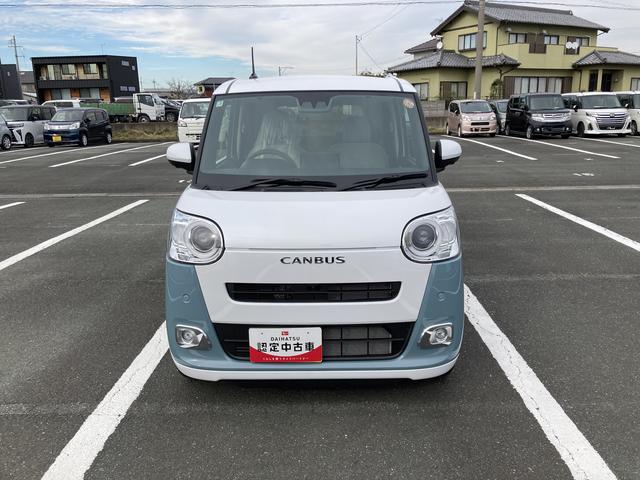 ムーヴキャンバスストライプスG ナビ付ナビ 14インチフルホイールキャップ LEDヘッドランプ LEDフォグランプ ホっとカップホルダー 両側パワースライドドア キーフリーシステム プッシュボタンスタート UVカットガラス(静岡県)の中古車