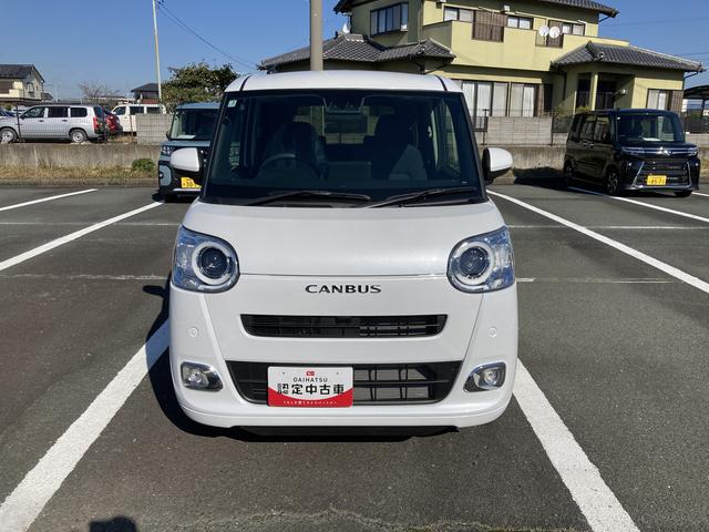 ムーヴキャンバスセオリーＧ　ナビ付ナビ　１４インチフルホイールキャップ　ＬＥＤヘッドランプ　ＬＥＤフォグランプ　ホっとカップホルダー　両側パワースライドドア　キーフリーシステム　プッシュボタンスタート　ＵＶカットガラス（静岡県）の中古車