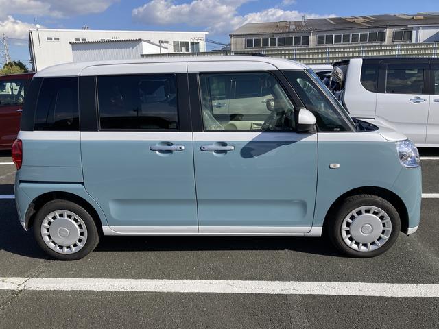 ムーヴキャンバスストライプスＸ　ナビ付ナビ付　１４インチフルホイールキャップ　キーフリーシステム　プッシュボタンスタート　ＵＶカットガラス　両側パワースライドドア　ハロゲンヘッドライト　ラゲージアンダーボックス（静岡県）の中古車