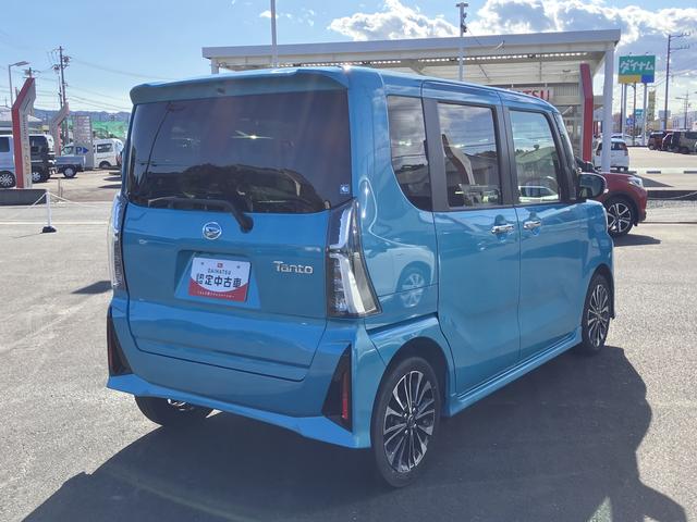 タントカスタムＲＳ１５インチアルミホイール　大型エアロバンパー　フルＬＥＤヘッドランプ　オート格納式カラードドアミラー　本革巻ステアリングホイール（静岡県）の中古車