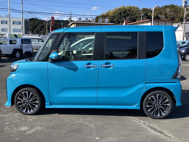 タントカスタムＲＳ１５インチアルミホイール　大型エアロバンパー　フルＬＥＤヘッドランプ　オート格納式カラードドアミラー　本革巻ステアリングホイール（静岡県）の中古車