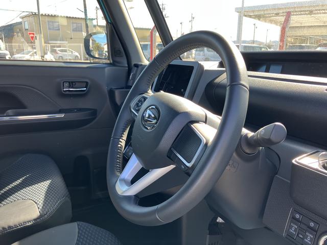 タントカスタムＲＳ１５インチアルミホイール　大型エアロバンパー　フルＬＥＤヘッドランプ　オート格納式カラードドアミラー　本革巻ステアリングホイール（静岡県）の中古車