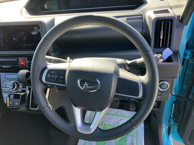 タントカスタムＲＳ１５インチアルミホイール　大型エアロバンパー　フルＬＥＤヘッドランプ　オート格納式カラードドアミラー　本革巻ステアリングホイール（静岡県）の中古車