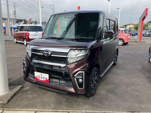 タントカスタムＸセレクション１４インチアルミホイール　大型エアロバンパー　フルＬＥＤヘッドランプ　オート格納式カラードドアミラー　両側パワースライドドア　キーフリーシステム　プッシュボタンスタート（静岡県）の中古車